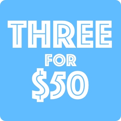3 for $50